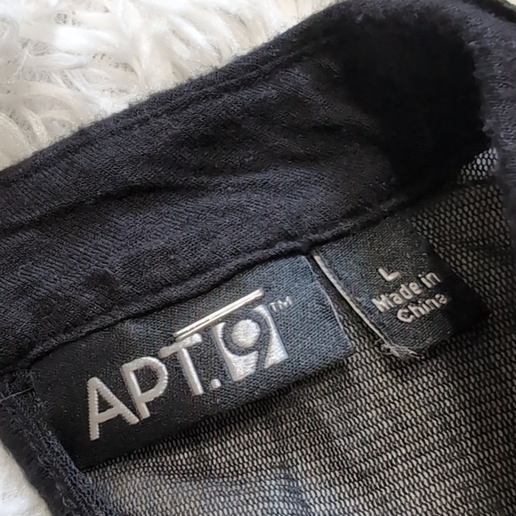 🔴LOWEST! Apt.9 Sheer Black Embroidered Layering Top - Picture 9 of 11